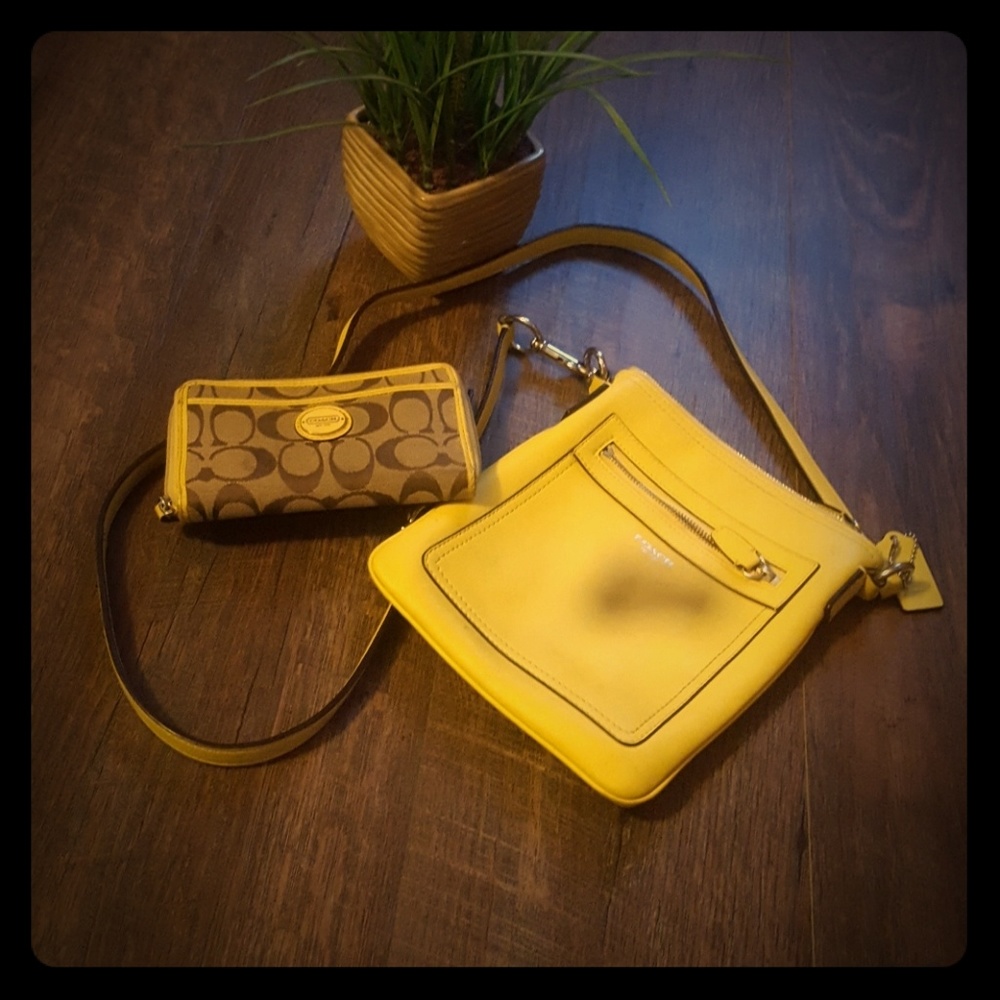 Coach hand purse and satchel